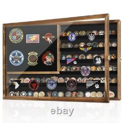 Challenge Coin Display Case Lockable Military Shadow Box 27.6 X 18.1 Large