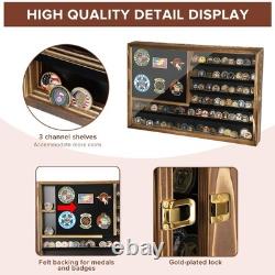 Challenge Coin Display Case Lockable Military Shadow Box 27.6 X 18.1 Large