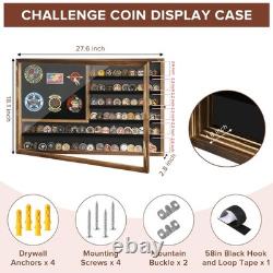 Challenge Coin Display Case Lockable Military Shadow Box 27.6 X 18.1 Large