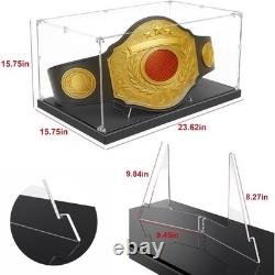 Championship Belt Display Case, 24x16x16 Large Acrylic Box with 4mm Ultra