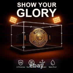 Championship Belt Display Case, 24x16x16 Large Acrylic Box with 4mm Ultra