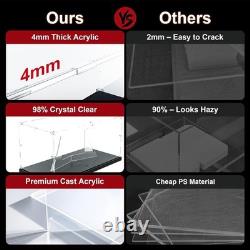 Championship Belt Display Case, 24x16x16 Large Acrylic Box with 4mm Ultra