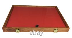 Cherry Wood Display Case 18 x 24 x 2 for Arrowheads Knifes Collectibles & More
