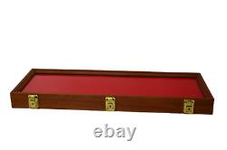 Cherry Wood Display Case 9 x 25 x 2 for Arrowheads Knives Collectibles & More