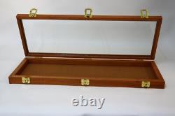 Cherry Wood Display Case 9 x 25 x 2 for Arrowheads Knives Collectibles & More