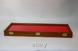 Cherry Wood Display Case 9 x 25 x 2 for Arrowheads Knives Collectibles & More