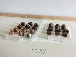 Chocolate candy acrylic showcase display case tray for retail stores 10 per box