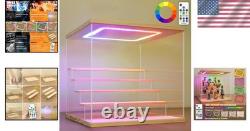 Clear Acrylic Case Light Dustproof Display Box 5Tier 12inch