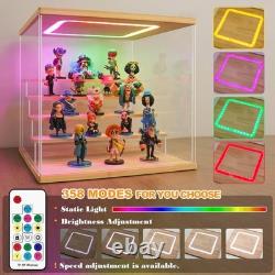 Clear Acrylic Case Light Dustproof Display Box 5Tier 12inch