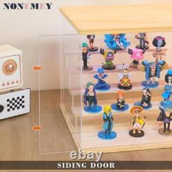 Clear Acrylic Case Light Dustproof Display Box 5Tier 12inch