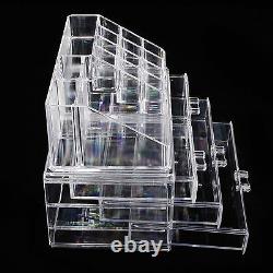 Clear Acrylic Cosmetic Organiser with Drawers Makeup Jewelry Display Box Case