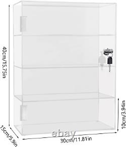 Clear Acrylic Display Case, 4 Layer Transparent Countertop Showcase for Mini Pop