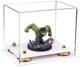 Clear Acrylic Display Case-Rectangle with Gold Risers & White Base (A003)