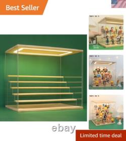 Clear Acrylic Display Case Stand with LED Light 2/3/4/5/6 Tier Storage Box Sh
