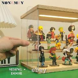 Clear Acrylic Display Case Stand with LED Light 2/3/4/5/6 Tier Storage Box Sh