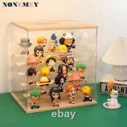 Clear Acrylic Display Case Stand with LED Light 2/3/4/5/6 Tier Storage Box Sh