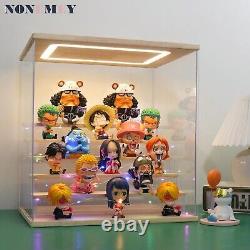 Clear Acrylic Display Case Stand with LED Light 2/3/4/5/6 Tier Storage Box Sh