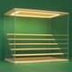 Clear Acrylic Display Case Stand with LED Light Tier Storage Box Showcase