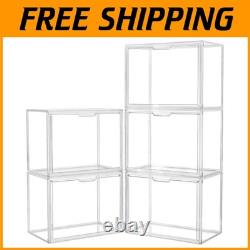 Clear Acrylic Display Case for Collectibles 5 Pack