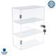 Clear Acrylic Display Case with Lock, Shelves & Door for Collectibles 11.8x
