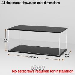 Clear Acrylic Display Case with RGB LED Light, Dustproof Showcase Display Box
