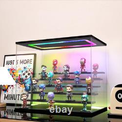 Clear Acrylic Display Case with RGB Lights for Figures Collectibles