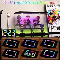 Clear Acrylic Display Case with RGB Lights for Figures Collectibles