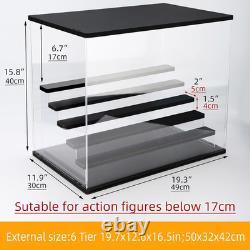 Clear Acrylic Display Case with RGB Lights for Figures Collectibles