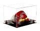 Clear Acrylic Fireman's Helmet Large Display Case with Red Risers (A014-RR)