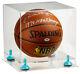 Clear Acrylic Full Size Basketball Display Case with Blue Risers&ClearBase(A001)