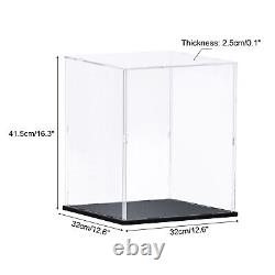 Clear Display Case Acrylic Box Assemble Box Dustproof Showcase 30x30x40cm