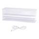 Clear Display Case, Figure Display Boxes with Square light, 24x7x8, White