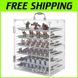 Clear Miniature Storage Case with Removable Trays and Protective Door 15.6