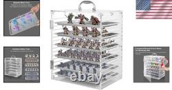 Clear Miniature Storage Case with Removable Trays and Protective Door 15.6