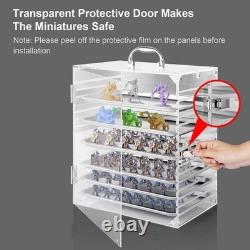Clear Miniature Storage Case with Removable Trays and Protective Door 15.6