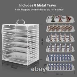 Clear Miniature Storage Case with Removable Trays and Protective Door 15.6