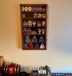 Coin Slab Display Case NGC PCGS ICG CAC Cabinet Cherry Wood Collector Shadow Box