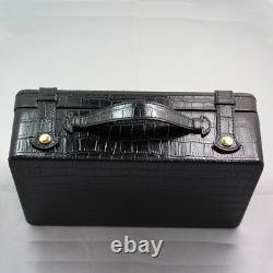 Collectible Franck Muller Black Leather Trunk Display Case & Outer Box