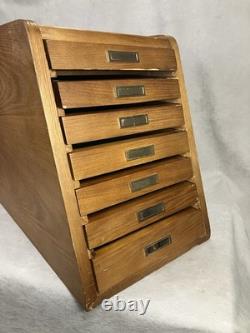 Collectors 7 Drawer Case Solid Wood Knives Display Case Coins Watches Medals