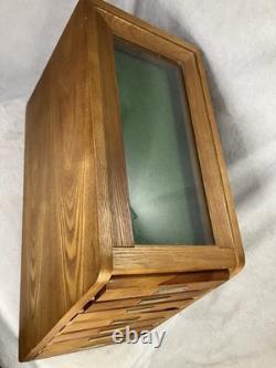 Collectors 7 Drawer Case Solid Wood Knives Display Case Coins Watches Medals