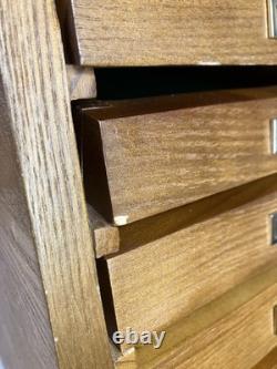 Collectors 7 Drawer Case Solid Wood Knives Display Case Coins Watches Medals