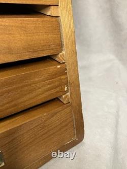 Collectors 7 Drawer Case Solid Wood Knives Display Case Coins Watches Medals