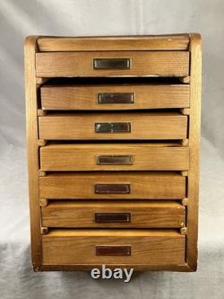 Collectors 7 Drawer Case Solid Wood Knives Display Case Coins Watches Medals