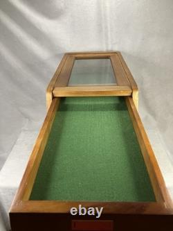 Collectors 7 Drawer Case Solid Wood Knives Display Case Coins Watches Medals