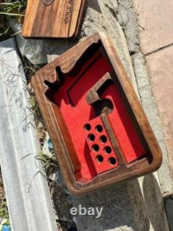 Colt 1911 Custom Design Walnut Wooden Presentation Case Display Box