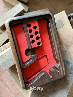 Colt 1911 Custom Design Walnut Wooden Presentation Case Display Box