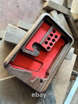 Colt 1911 Custom Design Walnut Wooden Presentation Case Display Box