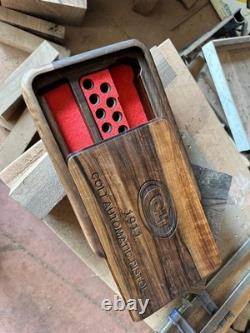 Colt 1911 Custom Design Walnut Wooden Presentation Case Display Box