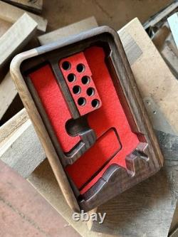 Colt 1911 Custom Design Walnut Wooden Presentation Case Display Box