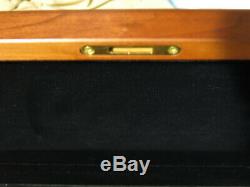 Colt 1911 Wood Presentation Case Pistol Wooden Display Box BLACK VELVET MINTY